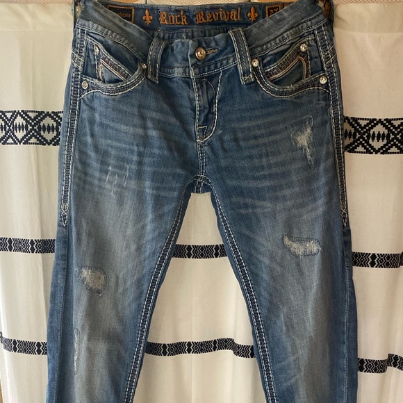 EUC Rock Revival Stephanie Denim Skinny Jean 27 - Picture 4 of 8
